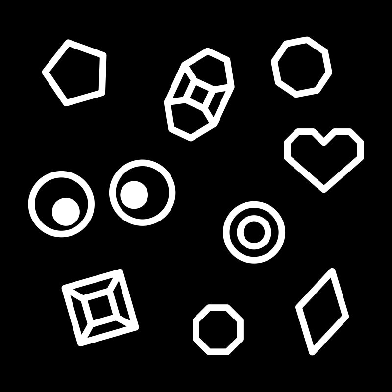 Symbol till förvaring - Paljetter, vit