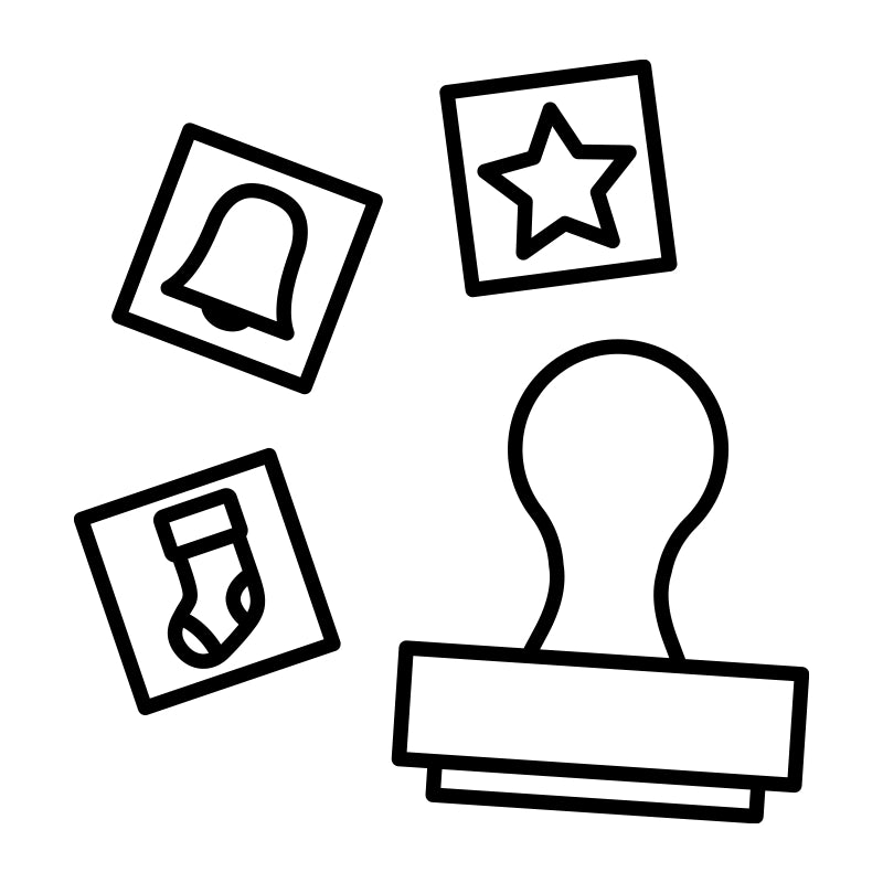 Symbol till förvaring - Stämplar, svart