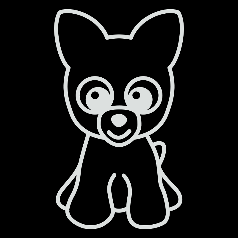 Hund med stora ögon