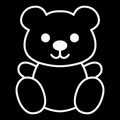 Storage symbol - Teddy bear, white