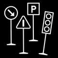 Storage symbol - Road signs, white