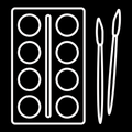 Storage symbol - Watercolors, white