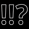 Storage symbol - Question mark, white