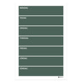 Weekly wall planner (40x60 cm), dark green