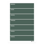 Weekly wall planner (40x60 cm), dark green
