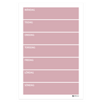 Weekly wall planner (40x60 cm), pastel pink