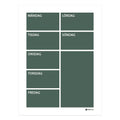 Weekly wall planner (30x40 cm), dark green