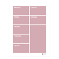 Weekly wall planner (30x40 cm), pink