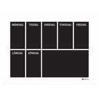 Planning board, week (40x30 cm)