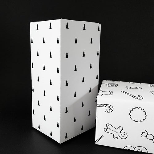 Wrapping paper, fir trees