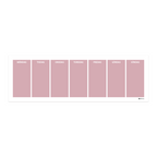Weekly wall planner (91x30 cm), pastel pink