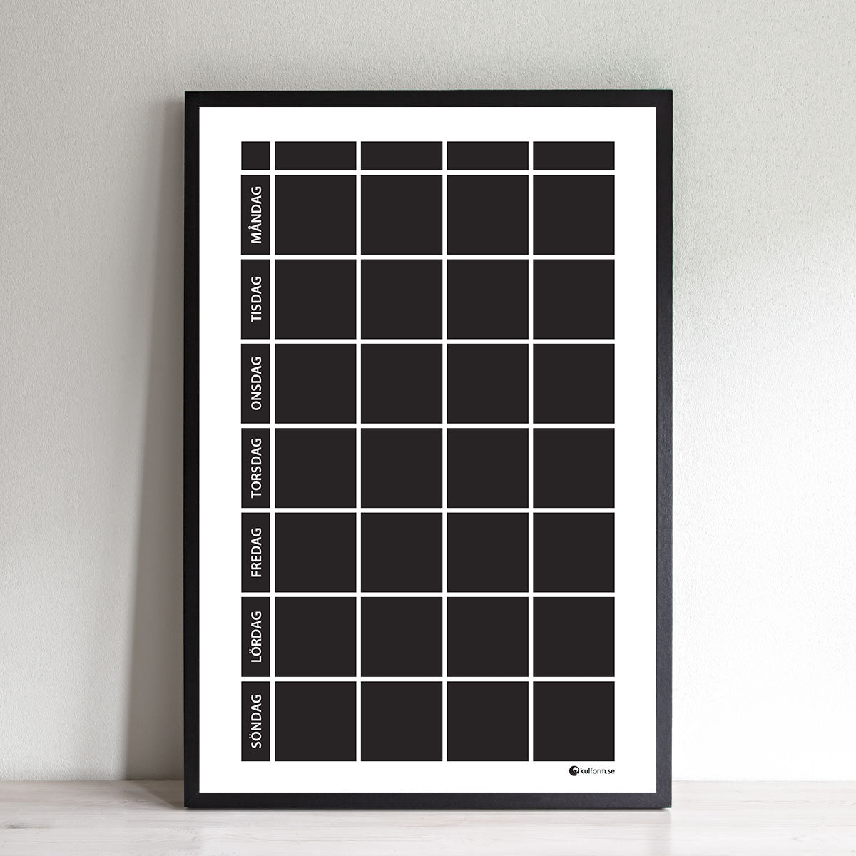 Planeringstavla, vecka med kolumner (40x60 cm)