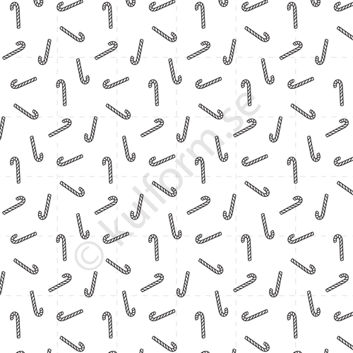 Presentpapper med polkagrisar