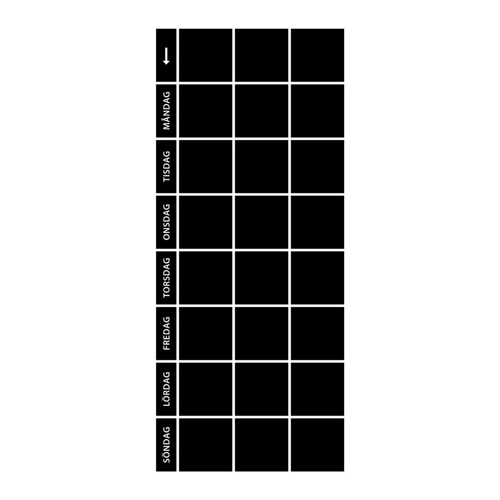 Wallsticker planeringstavla, vecka (27x63 cm)